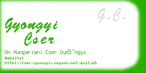 gyongyi cser business card